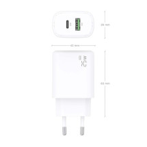 foto de CARGADOR AISENS GAN 25W, 1XUSB-C PD3.0, 1XUSB-A QC3.0, BLANCO