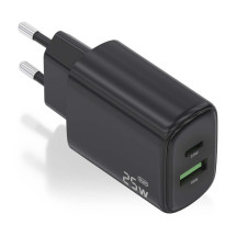 foto de CARGADOR AISENS GAN 25W, 1XUSB-C PD3.0, 1XUSB-A QC3.0, NEGRO