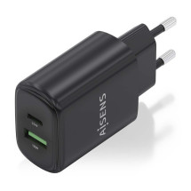 foto de CARGADOR AISENS GAN 25W, 1XUSB-C PD3.0, 1XUSB-A QC3.0, NEGRO