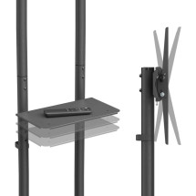 foto de SOPORTE SUELO AISENS RUEDA BANDEJA DVD MONITOR/TV 45KG 37-70 NEGRO