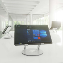 foto de SOPORTE SOBREMESA AISENS AJUSTABLE GIRATORIO PORTATIL/TABLET 7-13 PLATA