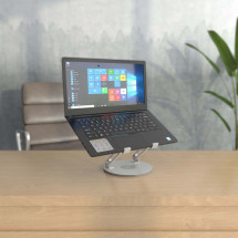 foto de SOPORTE SOBREMESA AISENS AJUSTABLE GIRATORIO PORTATIL/TABLET 7-13 PLATA