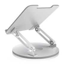 foto de SOPORTE SOBREMESA AISENS AJUSTABLE GIRATORIO PORTATIL/TABLET 7-13 PLATA