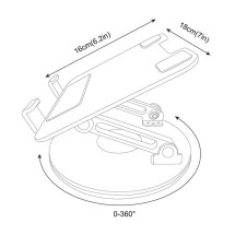 foto de SOPORTE SOBREMESA AISENS AJUSTABLE GIRATORIO PORTATIL/TABLET 7-13 PLATA