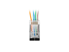 foto de CONECTOR LANBERG CAT.6 FTP 8P8C PASS THROUGH TYPE PACK 20 UDS