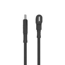 foto de HYPER SILICONE USB-C TO USB-C AND LIGHTNING HYBRID 60W CABLE - BLACK