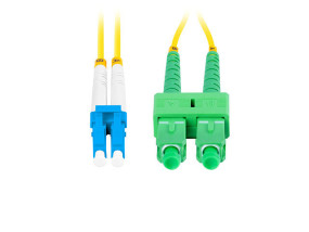 foto de CABLE DE FIBRAOPTICA LANBERG DUPLEX LC/UPC-SC/APC 2M LSZH G657A1 AMARILLO