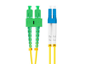 foto de CABLE DE FIBRAOPTICA LANBERG DUPLEX LC/UPC-SC/APC 2M LSZH G657A1 AMARILLO