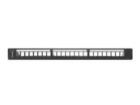 foto de PATCH PANEL LANBERG 24 PUERTOS 1U RACK 19 ORGANIZADOR MODULOS KEYSTONE NEGRO
