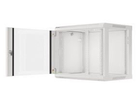 foto de ARMARIO LANBERG MURAL 9U 600X450 RACK 19 FLAT PACK V2 PUERTA CRISTAL GRIS