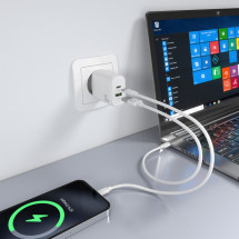foto de CARGADOR AISENS GAN 30W, 1XUSB-C PD3.0 QC4.0, 1XUSB-A QC3.0, BLANCO