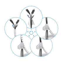 foto de ORGANIZADOR CABLE AISENS EN ESPIRAL 25MM BLANCO 1.0M