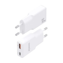foto de CARGADOR AISENS GAN ULTRA DELGADO 30W USB-C PD3.0 QC4.0 USB-A QC3.0
