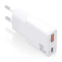 foto de CARGADOR AISENS GAN ULTRA DELGADO 30W USB-C PD3.0 QC4.0 USB-A QC3.0