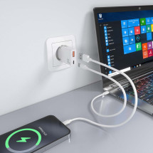 foto de CARGADOR AISENS GAN ULTRA DELGADO 30W USB-C PD3.0 QC4.0 USB-A QC3.0