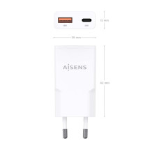 foto de CARGADOR AISENS GAN ULTRA DELGADO 30W USB-C PD3.0 QC4.0 USB-A QC3.0