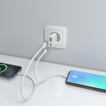 foto de CARGADOR AISENS GAN ULTRA DELGADO 30W USB-C PD3.0 QC4.0 USB-A QC3.0