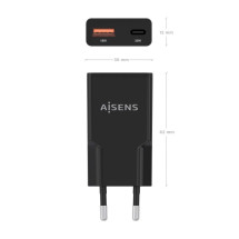 foto de CARGADOR AISENS GAN ULTRA DELGADO 30W USB-C PD3.0 QC4.0 USB-A QC3.0