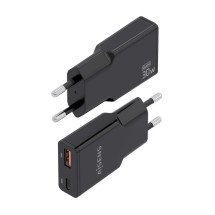 foto de CARGADOR AISENS GAN ULTRA DELGADO 30W USB-C PD3.0 QC4.0 USB-A QC3.0