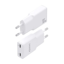 foto de CARGADOR AISENS GAN ULTRA DELGADO 30W 2XUSB-C PD3.0 QC4.0 BLANCO