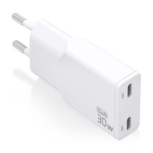 foto de CARGADOR AISENS GAN ULTRA DELGADO 30W 2XUSB-C PD3.0 QC4.0 BLANCO