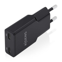 foto de CARGADOR AISENS GAN ULTRA DELGADO 30W 2XUSB-C PD3.0 QC4.0 NEGRO