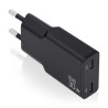 foto de CARGADOR AISENS GAN ULTRA DELGADO 30W 2XUSB-C PD3.0 QC4.0 NEGRO