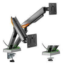 foto de SOPORTE AISENS MESA RGB GAMING CONTRAPESO MONITOR (3 PIV 2 BRAZOS) 17-38