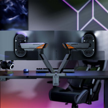 foto de SOPORTE AISENS MESA RGB GAMING CONTRAPESO MONITOR (3 PIV 2 BRAZOS) 17-38