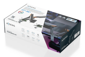 foto de SOPORTE AISENS MESA RGB GAMING CONTRAPESO MONITOR (3 PIV 2 BRAZOS) 17-38