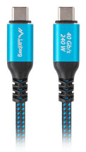 foto de CABLE USB-C 4.0 LANBERG MACHO/MACHO 1M 240W 8K 60HZ NEGRO/AZUL