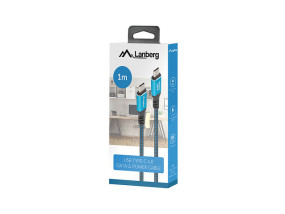 foto de CABLE USB-C 4.0 LANBERG MACHO/MACHO 1M 240W 8K 60HZ NEGRO/AZUL