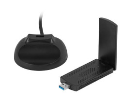 foto de ADAPTADOR RED LANBERG USB WIFI AX3000 TRI-BANDA 2X ANTENAS INTERNAS