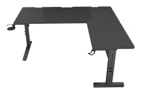 foto de MESA GAMING GENESIS HOLM MODULAR 160 RGB ESQUINA NEGRO 160X75 CM