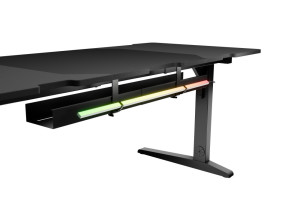 foto de MESA GAMING GENESIS HOLM MODULAR 160 RGB ESQUINA NEGRO 160X75 CM