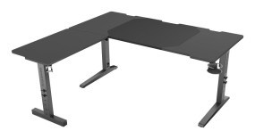 foto de MESA GAMING GENESIS HOLM MODULAR 160 RGB ESQUINA NEGRO 160X75 CM
