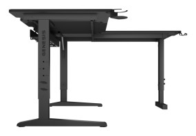 foto de MESA GAMING GENESIS HOLM MODULAR 160 RGB ESQUINA NEGRO 160X75 CM