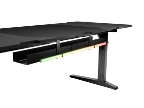 foto de MESA GAMING GENESIS HOLM MODULAR 160 RGB ESQUINA NEGRO 160X75 CM
