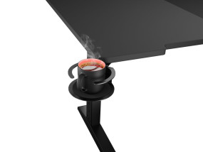 foto de MESA GAMING GENESIS HOLM MODULAR 160 RGB ESQUINA NEGRO 160X75 CM