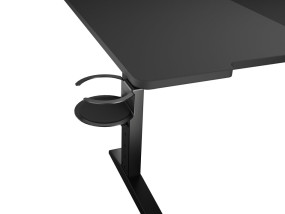 foto de MESA GAMING GENESIS HOLM MODULAR 160 RGB ESQUINA NEGRO 160X75 CM