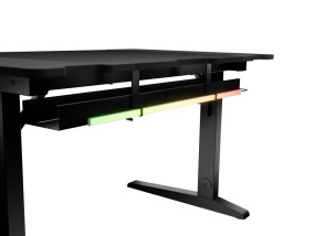 foto de MESA GAMING GENESIS HOLM MODULAR 120 RGB NEGRO 120X75 CM