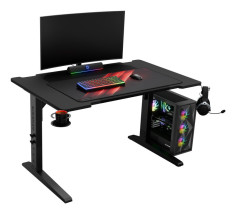 foto de MESA GAMING GENESIS HOLM MODULAR 120 RGB NEGRO 120X75 CM