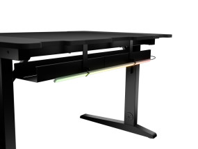 foto de MESA GAMING GENESIS HOLM MODULAR 120 RGB NEGRO 120X75 CM