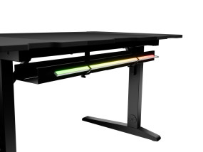 foto de MESA GAMING GENESIS HOLM MODULAR 140 RGB NEGRO 140X75 CM