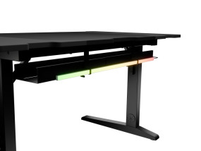 foto de MESA GAMING GENESIS HOLM MODULAR 140 RGB NEGRO 140X75 CM