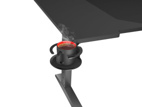 foto de MESA GAMING GENESIS HOLM MODULAR 140 RGB NEGRO 140X75 CM