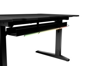 foto de MESA GAMING GENESIS HOLM MODULAR 140 RGB NEGRO 140X75 CM