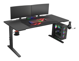foto de MESA GAMING GENESIS HOLM MODULAR 160 RGB NEGRO 160X75 CM