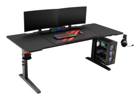 foto de MESA GAMING GENESIS HOLM MODULAR 180 RGB NEGRO 180X75 CM