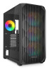 foto de CAJA GAMING ATX SHARKOON AK3 RGB 3XVENT 120MM 2XUSB SN FUENTE NEGRO